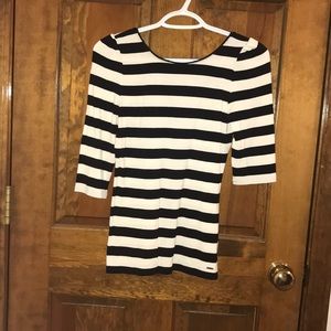 Black and White Striped Top